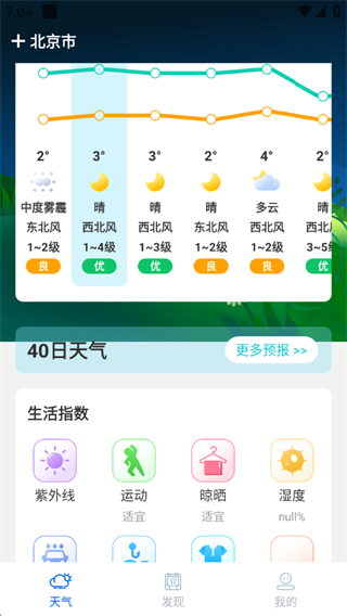 生活天气预报
